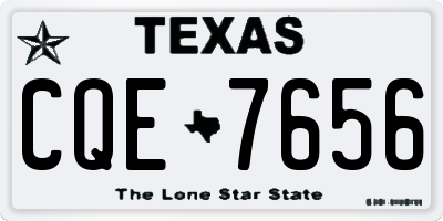TX license plate CQE7656
