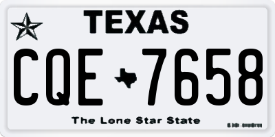 TX license plate CQE7658