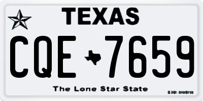 TX license plate CQE7659