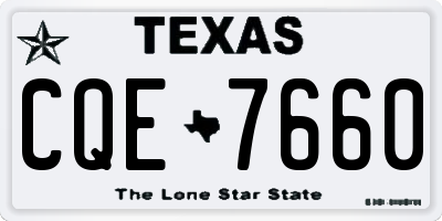 TX license plate CQE7660