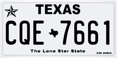 TX license plate CQE7661