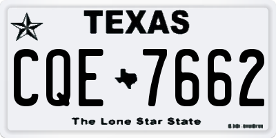 TX license plate CQE7662