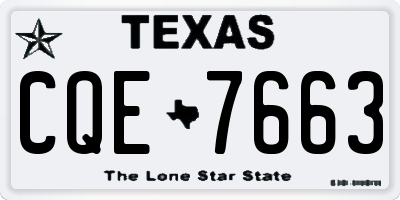 TX license plate CQE7663