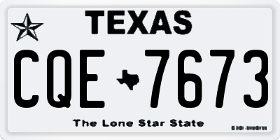TX license plate CQE7673