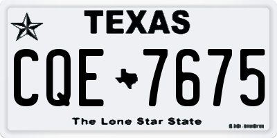 TX license plate CQE7675