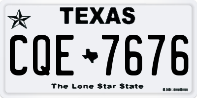TX license plate CQE7676