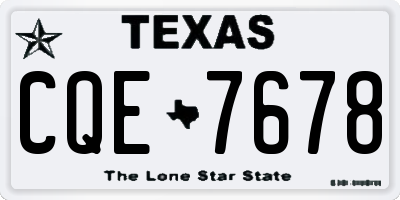 TX license plate CQE7678