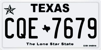 TX license plate CQE7679