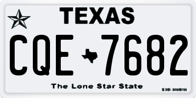 TX license plate CQE7682