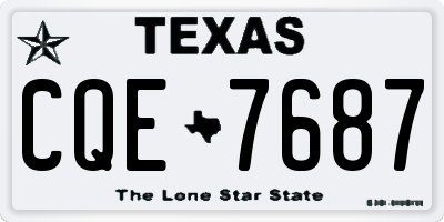 TX license plate CQE7687