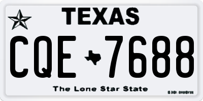 TX license plate CQE7688