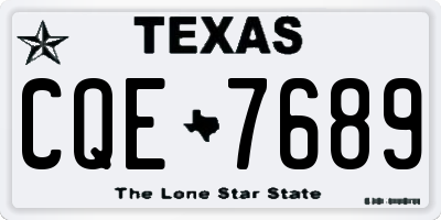 TX license plate CQE7689