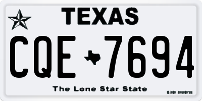 TX license plate CQE7694