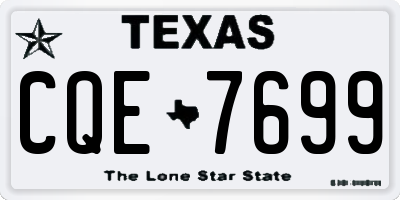TX license plate CQE7699