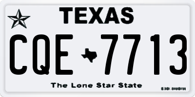 TX license plate CQE7713