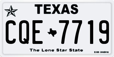 TX license plate CQE7719