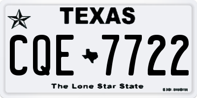TX license plate CQE7722