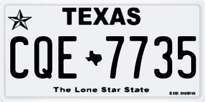 TX license plate CQE7735