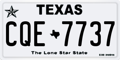 TX license plate CQE7737