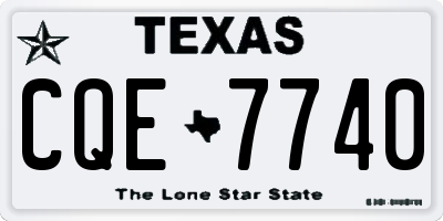 TX license plate CQE7740