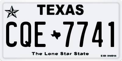TX license plate CQE7741