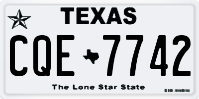 TX license plate CQE7742