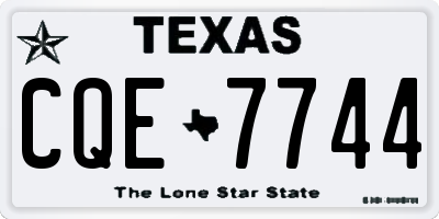 TX license plate CQE7744