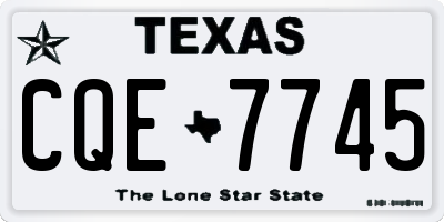 TX license plate CQE7745