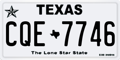 TX license plate CQE7746