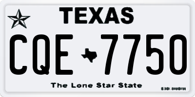 TX license plate CQE7750