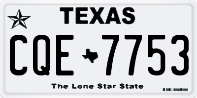 TX license plate CQE7753