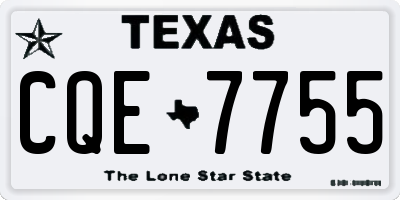 TX license plate CQE7755