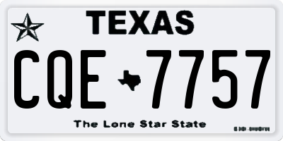 TX license plate CQE7757