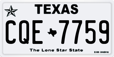 TX license plate CQE7759