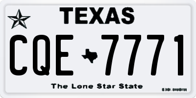 TX license plate CQE7771