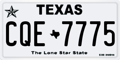 TX license plate CQE7775