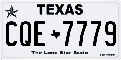 TX license plate CQE7779