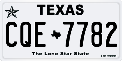 TX license plate CQE7782