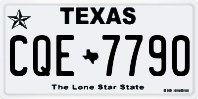 TX license plate CQE7790