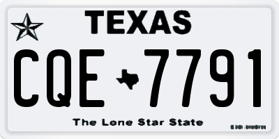 TX license plate CQE7791