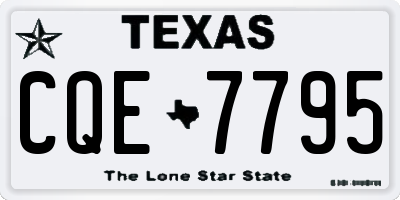TX license plate CQE7795