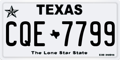 TX license plate CQE7799