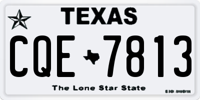 TX license plate CQE7813
