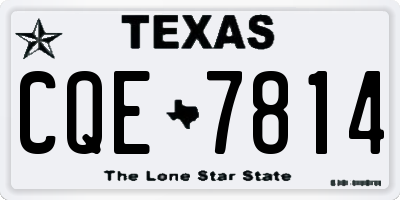 TX license plate CQE7814