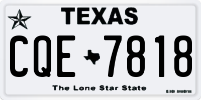 TX license plate CQE7818
