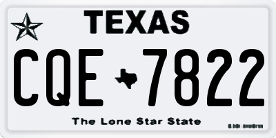 TX license plate CQE7822