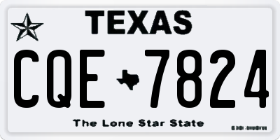 TX license plate CQE7824