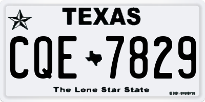 TX license plate CQE7829