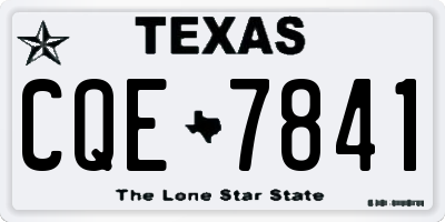 TX license plate CQE7841