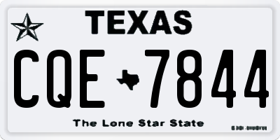 TX license plate CQE7844